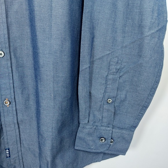 ROWM Navy All Over Print Mens Shirt Sz XL Long Sleeve New With Tags - Picture 5 of 8